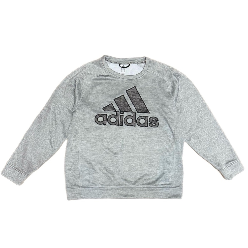 Adidas Men's Heather Gray Crewneck Sweater